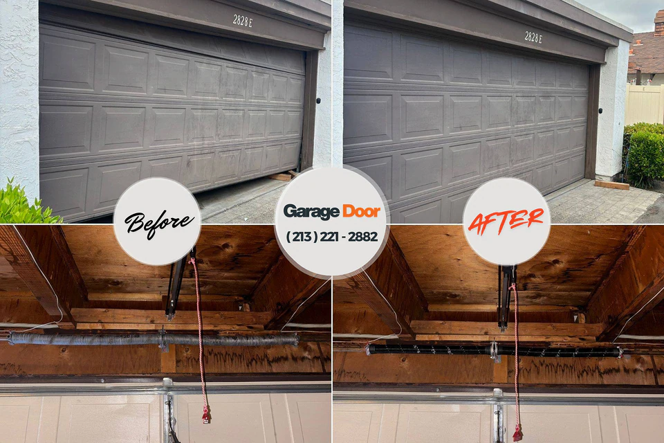 Before and after: garage door repair Smithville, OH